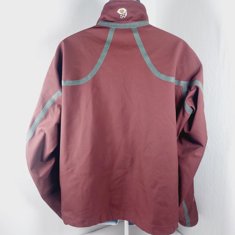 Mountain Hardwear Men's Maroon Grey Conduit Soft Shell Windbreaker Jacket Size L - Picture 5 of 13